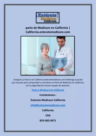 parte de Medicare en California | California.enteratemedicare.com