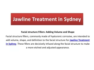 Jawline Treatment in Australia