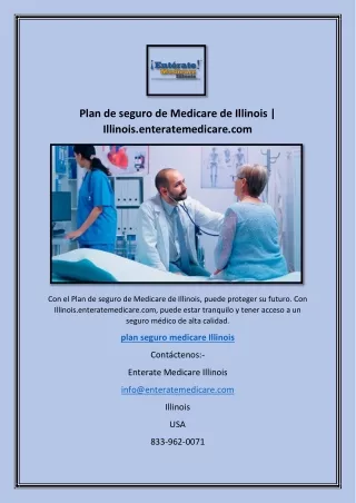 Plan de seguro de Medicare de Illinois | Illinois.enteratemedicare.com