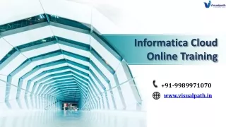 Informatica Cloud (CAI & CDI) Online Training