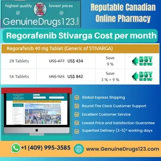 Regorafenib Stivarga Cost per month