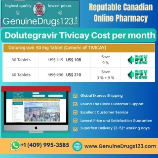 Dolutegravir Tivicay Cost per month