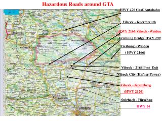 hazardous roads around gta