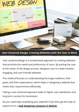 User-Centered Design Creating Websites with the User in Mind