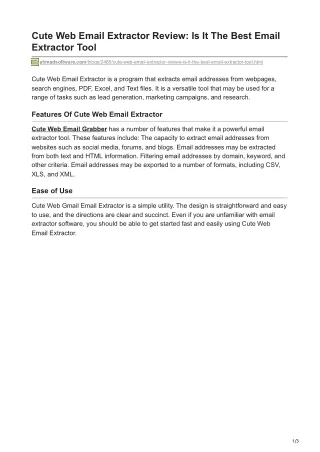 Cute Web Email Extractor Review Is It The Best Email Extractor Tool