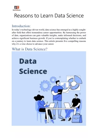 Reasons to Learn Data Science