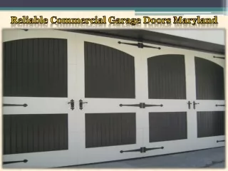 Reliable Commercial Garage Doors Maryland