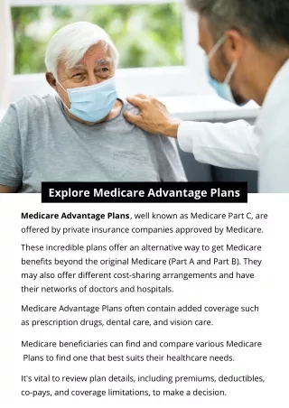 Explore Medicare Advantage Plans