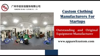 Custom Clothing Manufacturers For Startups