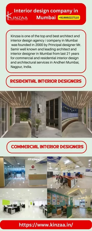 Top Interior Design Company in Mumbai - Celebrity Architects in Mumbai - Kinzaa