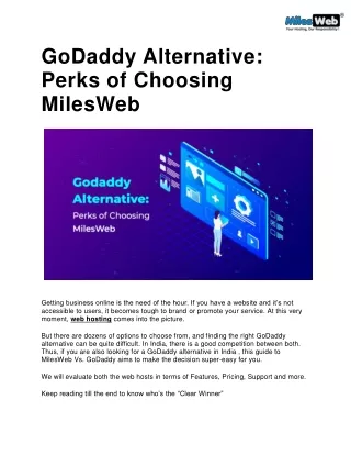 GoDaddy Alternative: Perks of Choosing MilesWeb