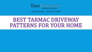 Best Tarmac Driveway Patterns for Your Home