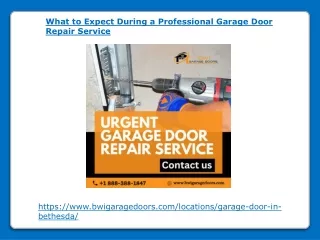 What to Expect During a Professional Garage Door Repair Service