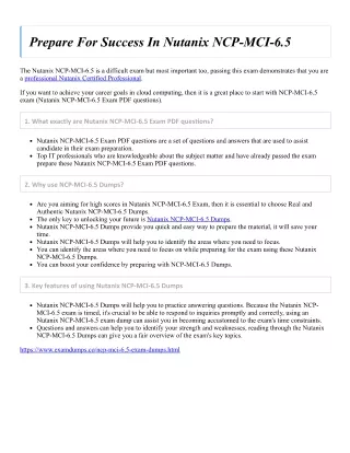 Prepare For Success In Nutanix NCP-MCI-6.5