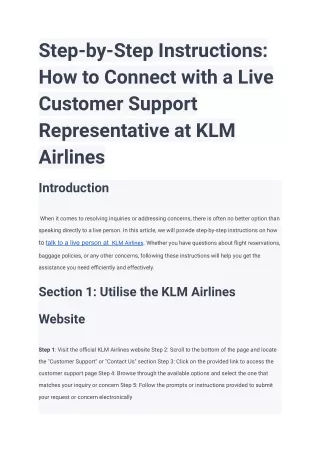 Step-by-Step Instructions_ How to Connect with a Live Customer Support Representative at KLM Airlines
