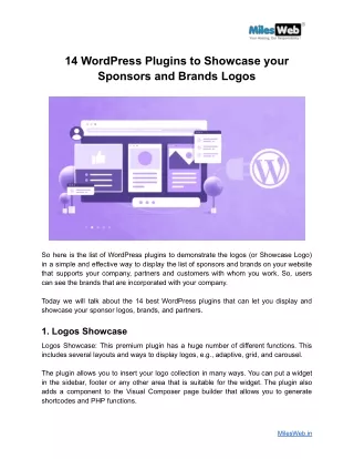 14 WordPress Plugins to Showcase your Sponsors and Brands Logos