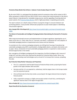 Protective Relay Market