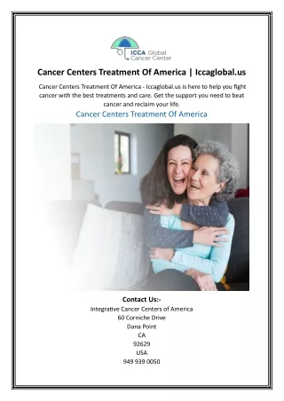 Cancer Centers Treatment Of America Iccaglobal.us