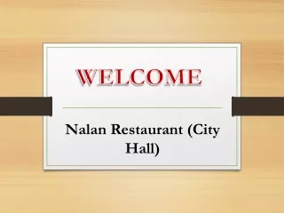 Nalan Restaurant (City Hall)
