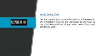 Where To Buy Weed | Buyweed.cc