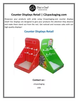 Counter Displays Retail | C2cpackaging.com