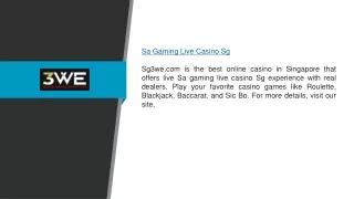 Sa Gaming Live Casino Sg | Sg3we.com