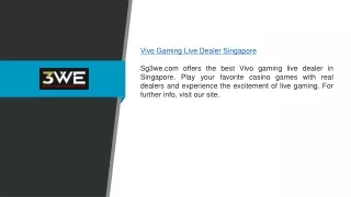 Vivo Gaming Live Dealer Singapore | Sg3we.com