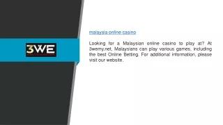 Malaysia Online Casino | 3wemy.net