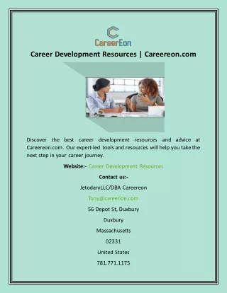 Career Development Resources  Careereon