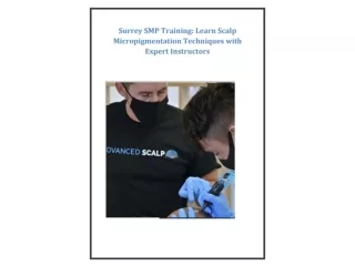 Surrey SMP Training Learn Scalp Micropigmentation Techniques with Expert Instructors