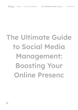 1 The Ultimate Guide to Social Media Management_ Boosting Your Online Presenc