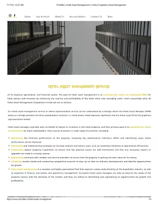 Hotel Asset Management