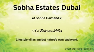 Sobha Estates E-Brochure