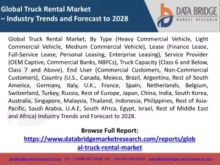 Global Truck Rental Market