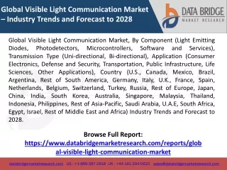 Global Visible Light Communication Market