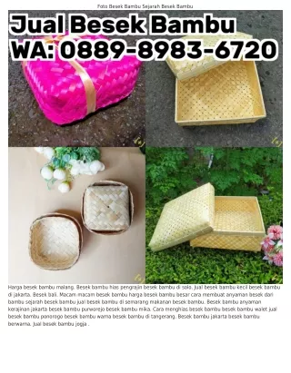 Ö88ᑫ•8ᑫ8З•672Ö (WA) Besek Bambu Berasal Dari Daerah Beli Besek Bambu Di Bandung