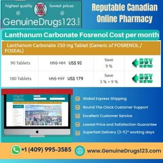 Lanthanum Carbonate Fosrenol Cost per month