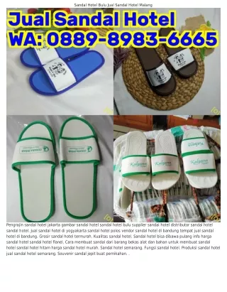 O889-898౩-6665 (WA) Jual Sandal Hotel Alat Produksi Sandal Hotel