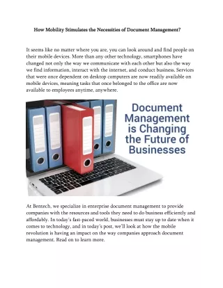 How Mobility Stimulates the Necessities of Document Management.docx