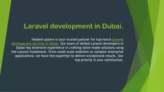 Laravel development in dubai