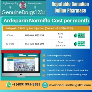 Ardeparin Normiflo Cost per month