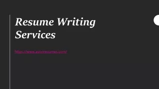 Resume Writing Services