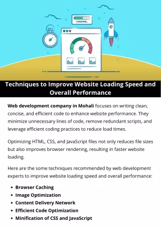 Techniques to Improve Website Loading Speed and Overall Performance