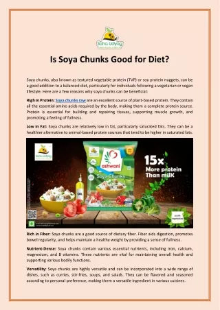 Is Soya Chunks Good for Diet