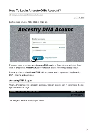 How To Login AncestryDNA Account