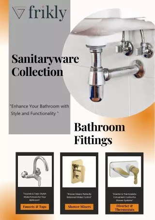 Check Bathroom Fittings Catalogue To Buy Bathroom Fittings Online In India | Fri