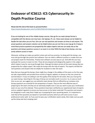 Endeavor of ICS612: ICS Cybersecurity In-Depth Practice Course