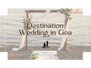 Best Wedding Venues in Goa | Destination Wedding Resorts in Goa