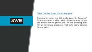 Online Cmd Bet Sports Games Singapore | Sg3we.com