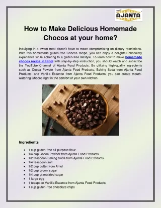 Homemade chocos recipe